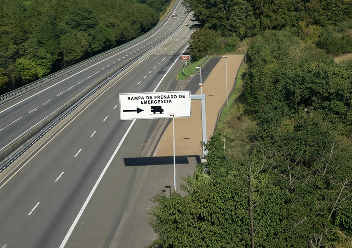 Rampa de frenado en carreteras